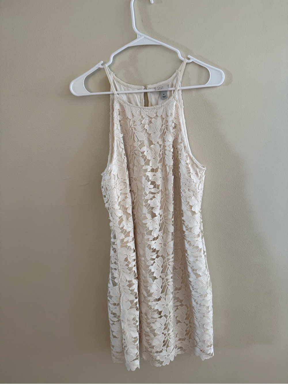 a new day Cream Lace Sleeveless Dress